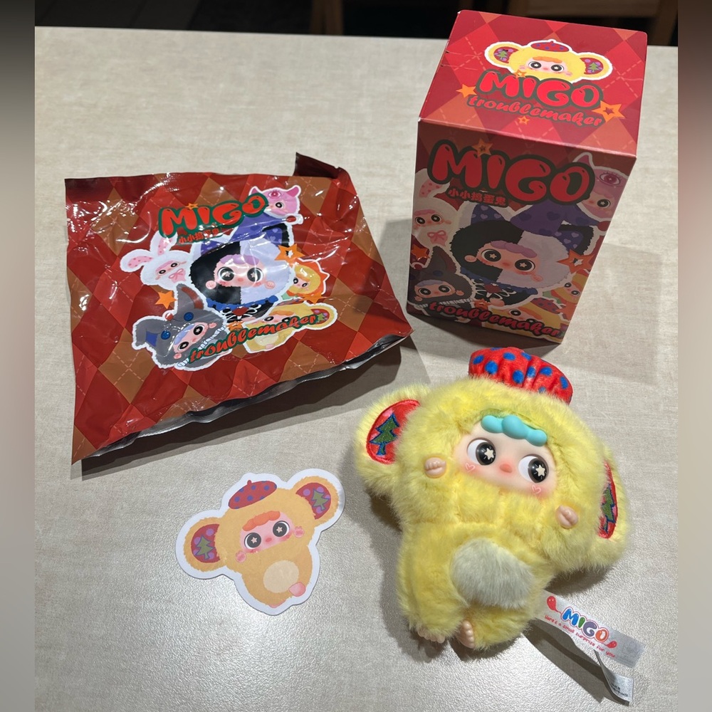 MIGO trouble maker plush pendant - monkey